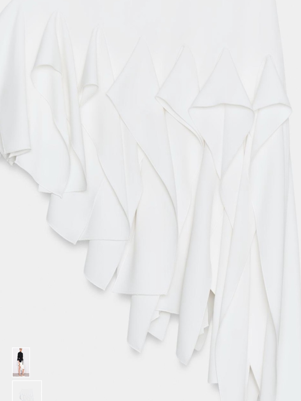 Zara Collection Asymmetric Ruffled Skirt - Picture 4 of 10